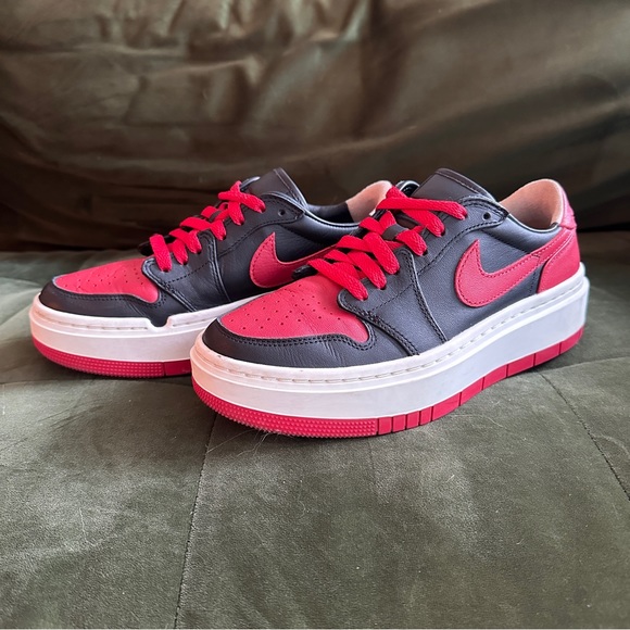 Jordan Shoes - Women’s Air Jordan 1 Elevate Low SE in Black/Gym Red-Sail